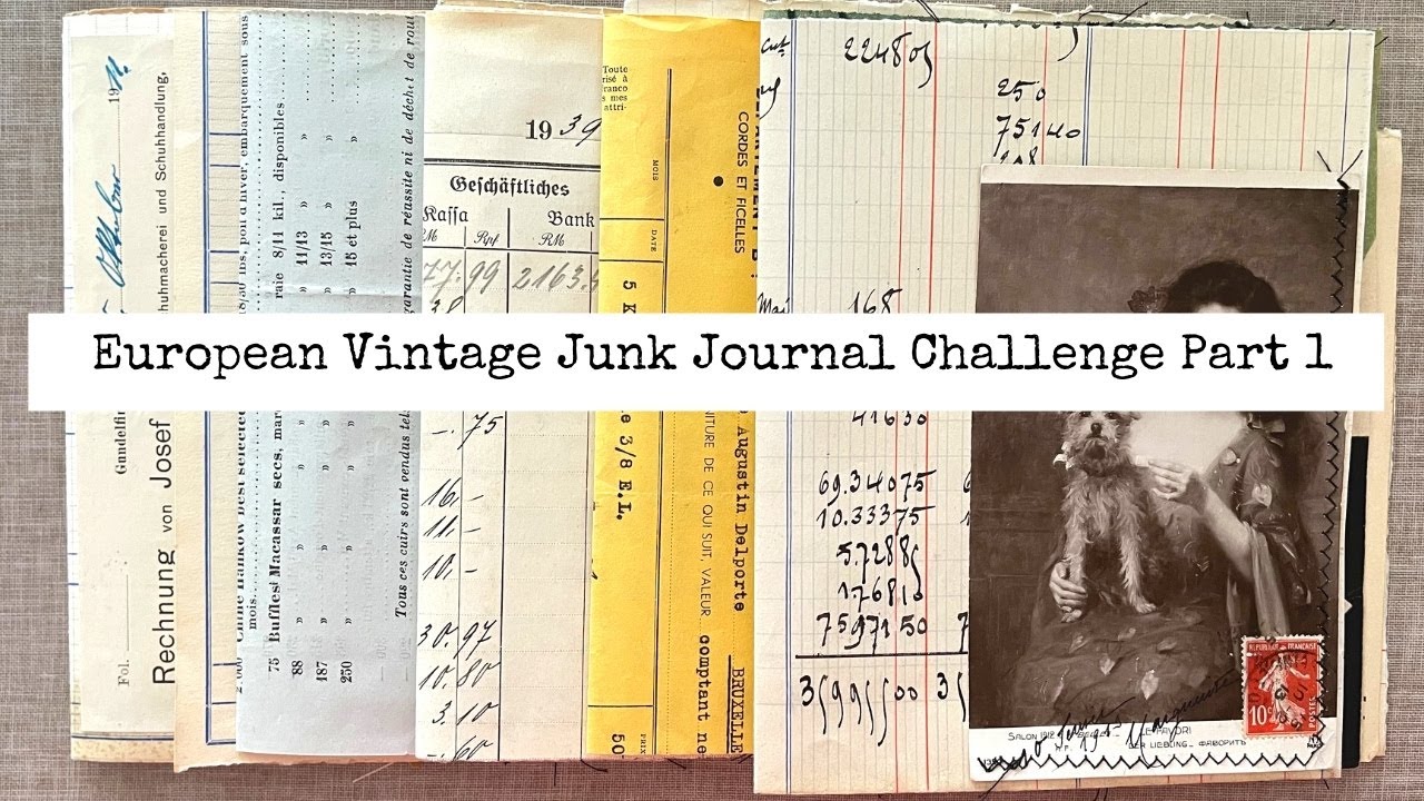 European Vintage Junk Journal Challenge Part 1 - Putting Together The Signatures