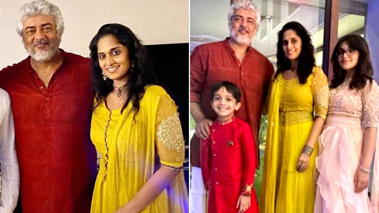 Thala Ajith Diwali 2021 Celebration with Family  Shalini Daughter Son  Shamlee