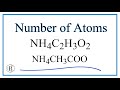 Atoms and Valence Electrons in Ammonium Acetate