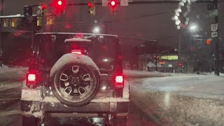 Look at road conditions in Maple Heights after winter storm
