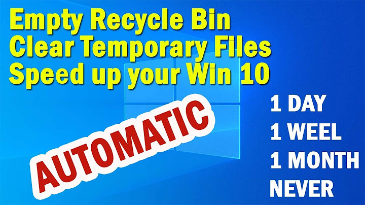 How to empty temp files in windows 10