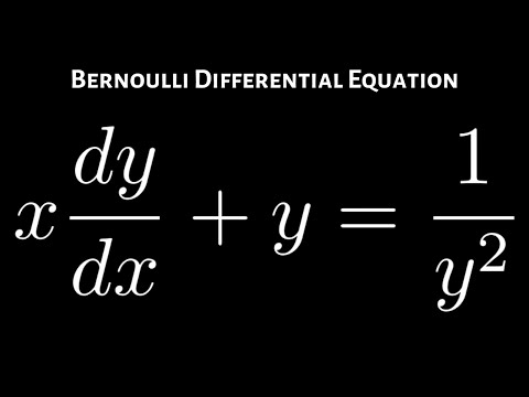 Bernoulli Differential Equation x*dy/dx + y = 1/y^2 thumbnail
