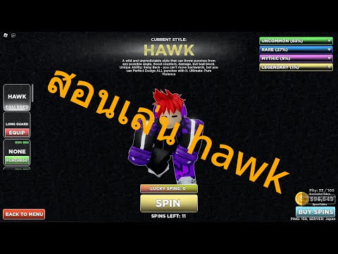 สอนเล่น hawk ในเกม untitled boxing game