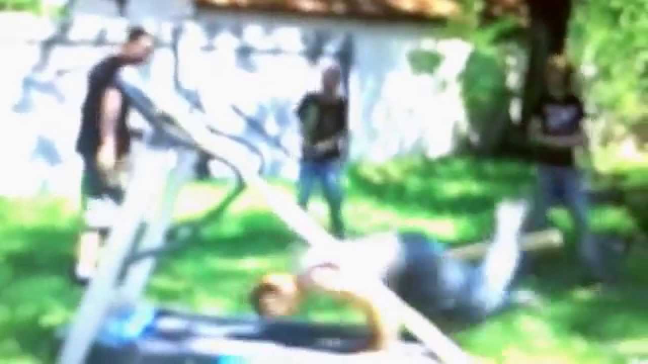 Guy gets hit in the head by a 2x4 - YouTube