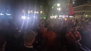 Young Tartan Army Soldiers Losing Their Minds While Singing "Super John McGinn" in Boston W/ Bagpipe