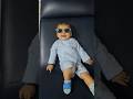 Baby Girl Excitement Level In Black Goggles #shorts
