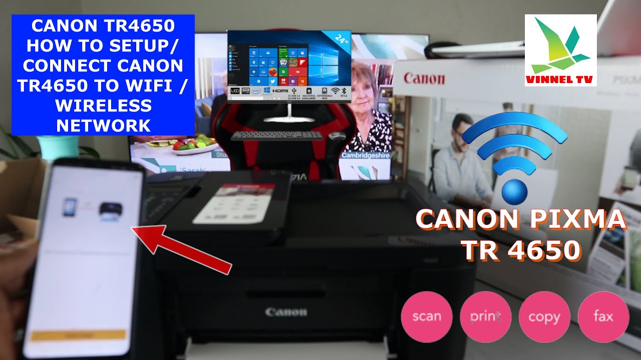 CANON TR4650 HOW TO SETUP / CONNECT CANON TR4650 TO WIFI / WIRELESS NETWORK  