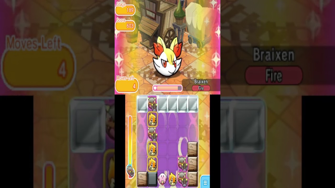 Pokemon Shuffle - Main Stage 189 Braixen | Note: Barrier Bash is key! | After eShop shutdown 