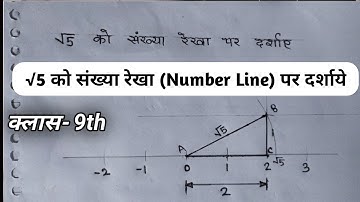 √5 को संख्या रेखा पर दर्शाए | show root 5 on number line (class-9th)