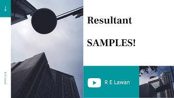 Resultant SAMPLE | Statics of Rigid Bodies | R E Lawan