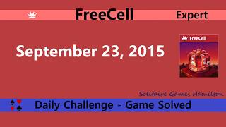 Microsoft Solitaire Collection | FreeCell Expert - September 23, 2015 | Daily Challenges screenshot 3