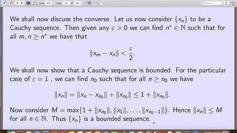 ECO760A : Mathematical Analysis for Economists:  Lecture3b : Cauchy Sequence