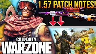 WARZONE: Full 1.57 Update PATCH NOTES! Major Weapon Tuning! (All SEASON 3 Update Changes)