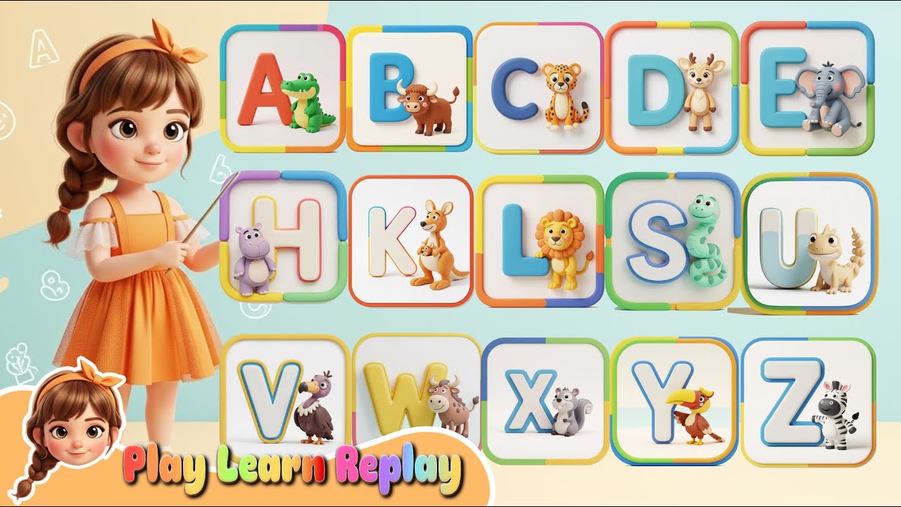 ABC Animals for Toddlers | ABCD Alphabets & Babies First Words | ABC Learning for Toddlers