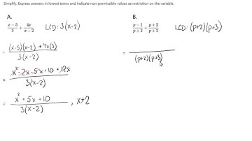 Adding and Subtracting Rational Expressions 2