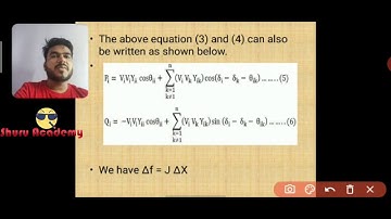 Full Newton Raphson method from Load flow techniques (L-4) PPT & sequence below (By Shuru Academy)