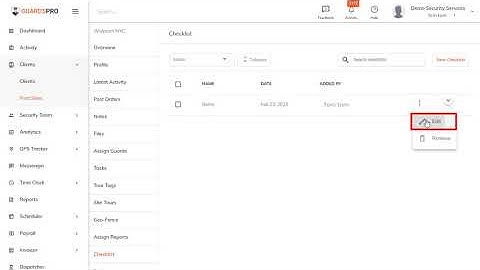 How To Assign Checklist To Guards? --GuardsPro Help Center Video