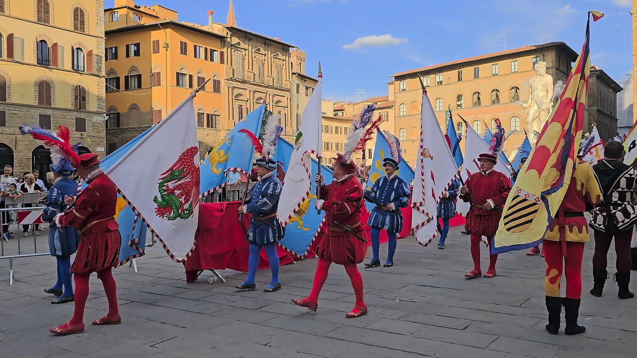 Conclusione dell'evento degli Sbandieratori - Firenze - 2024