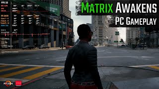 Matrix Awakens Pc Unreal Engine 5 - City Sample Rx 570 Gameplay