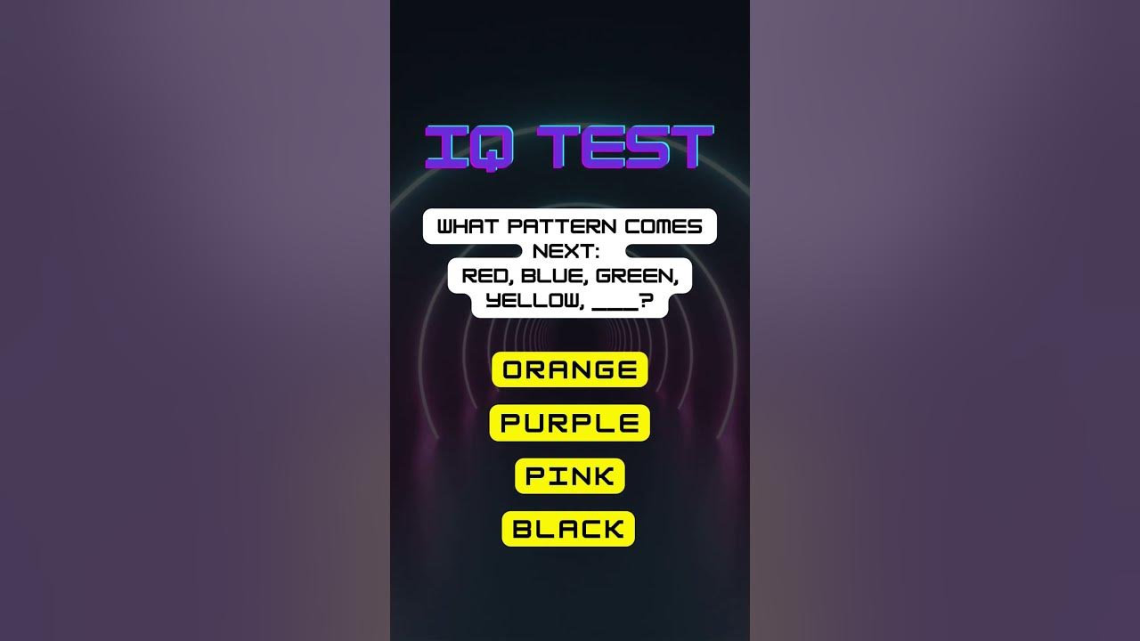Iq Test Pattern Recognition Explanation