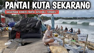 Condition of Kuta Beach Bali after the waves hit the shore: Kuta Beach