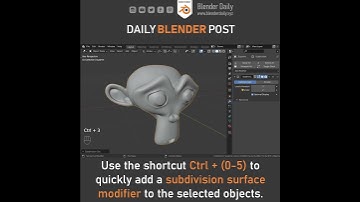Subdivison Surface Modifier Shortcut  #Shorts
