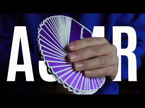 Soothing ASMR Card Shuffling // (Purple Foil Playing Cards)