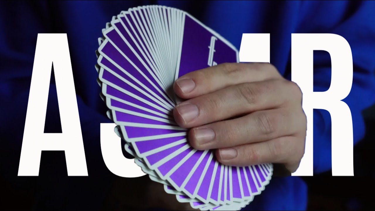 Soothing ASMR Card Shuffling // (Purple Foil Playing Cards) YouTube