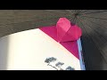 【折り紙】ハートのブックマークの折り方!1枚で簡単かわいいしおり(ブックマーク)
