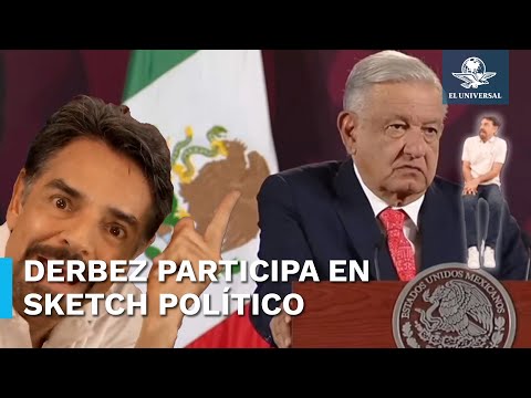 Eugenio Derbez se le aparece a AMLO y hablan sobre el Tren Maya en sketch político