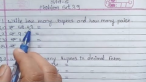 Problem set 39 Class 5th maths