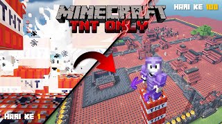 100 Hari di Minecraft Tapi TNT ONLY 🔥🔥!!! Membuat Desa TNT !!!