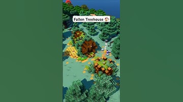 Minecraft FALLEN Treehouse Tutorial 🏠 #minecraft