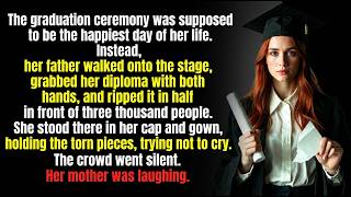 My Dad Ripped My Diploma at Graduation — The Dean Grabbed the Mic and Said One Sentence