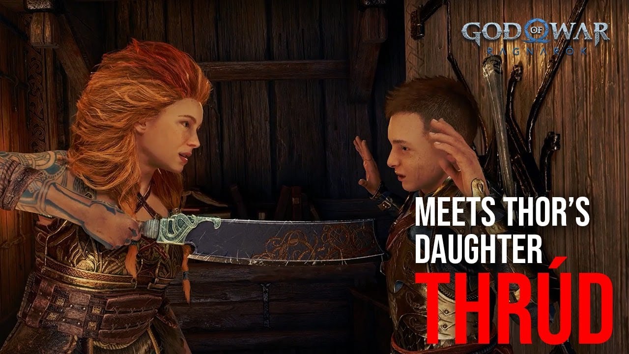 Atreus Meets Thor's Daughter Thrúd #gaming #godofwarragnarok #godofwar ...