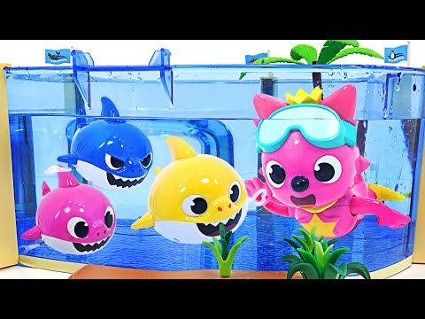Pinkfong BabyShark <strong>Spring</strong> <strong>Play</strong>! Swim and <strong>play</strong> with the Shark Family~ | PinkyPopTOY