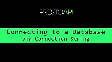 Connecting to a Database (via Connection String)
