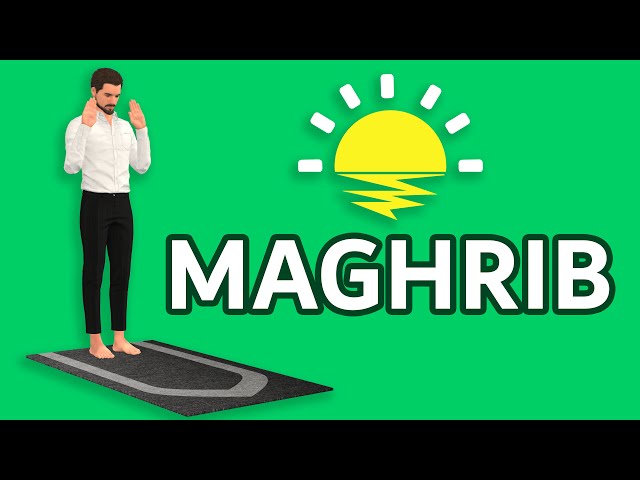 How to pray Maghrib for men (beginners) - with Subtitle class=