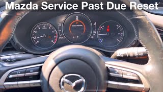 2020 - 2023 mazda cx30 service past due reset / how to reset maintenance reminder / oil change light