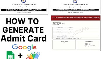 how Make an Dynamic Admit Card Google Sheet & App Script Use #coding  #school #cod #free #admitcard