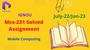MCS-231  Solved Assignment July-22/Jan2023 || MCA_NEW || IGNOU || Dalaltechnologies
