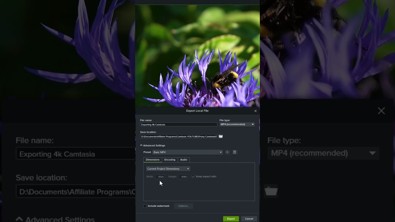 Exporting 4K Video in Camtasia 2024 