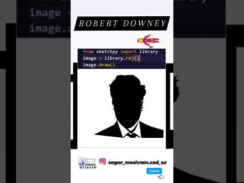 Draw Sketch 3 line code Python.Vijay The Master | Iron man | BTS | Tom Holland#shorts #shorts #short