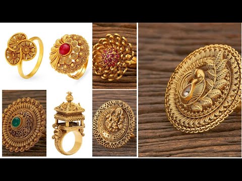 Gold Plated Beaded Red Ring Jewellery Regular Sale Price – Saraf RS  Jewellery