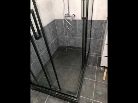 Душевая ширма Квадро Black - YouTube
