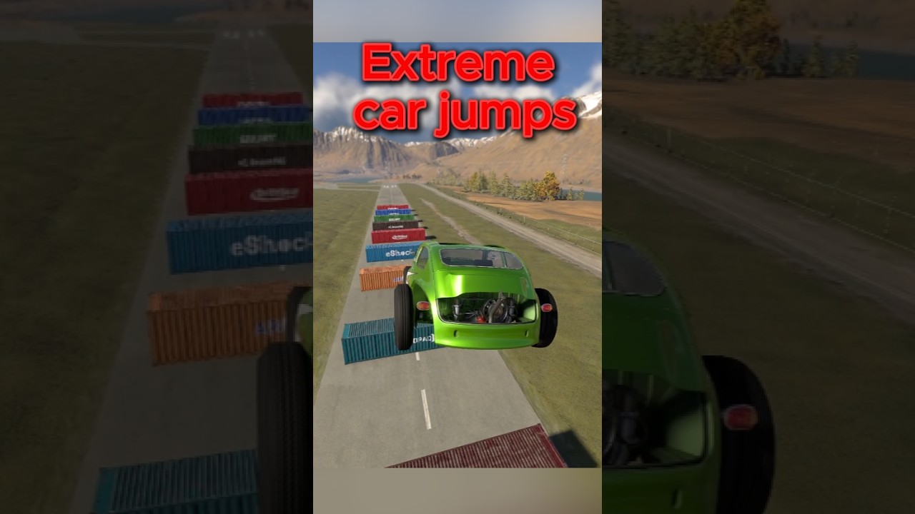 ◡̈⃝◡̈⃝ ページです　٩(◕‿◕。)۶ EXTREME CAR JUMPS | Part 6 #beamngdrive - YouTube