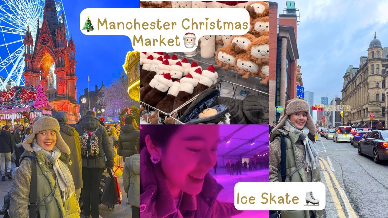 Manchester Christmas Market, Ice Skating ⛸️🎄🎅🏻