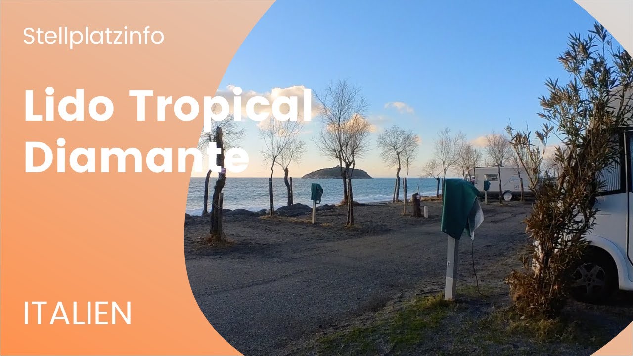 Lido Tropical 🇮🇹 Sosta Camper Wohnmobilstellplatz, ganzjährig geöffnet, direkt am Meer in Diamante