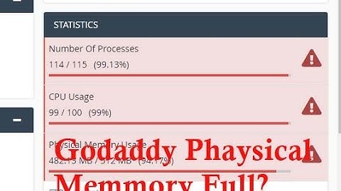 PHYSICAL MEMORY FULL | GODADDY | RESOLVED