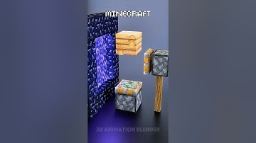 Minecraft Vs Real Life in the Nether 🔥🔥🔥#blender3d #3dart #3danimation #minecraft